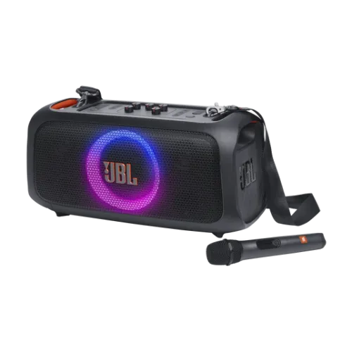 JBL PartyBox On-The-Go Essential Portable Party Speaker With Wireless Microphone